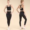 Top Esportivo Inteiriço À Prova de Choque Push-Up Colete de Yoga Esportivo Corrida Treino Pilates Fitness Conjunto de Sutiã