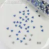 Acessório de strass para nail art em zircônia chanfrada 5A triangular, popular online, strass para unha mini de fundo chato 3mm com design de laço