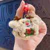 Chaveiro Pingente de Crochê com Lã de Natal Desenho Animado Casal Fofo Pingente de Bolsa Pequeno Presente de Natal Atacado