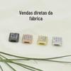 Acessórios de cobre micro cravados acessórios de zircônia micro cravados acessórios de joalheria acessórios de pulseira quadrada acessórios de pulseira