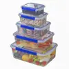 Caixa de Armazenamento de Plástico Branca Espessa com Tampa, Recipiente Retangular para Geladeira e Freezer, Caixa Selada para Alimentos Comercial, Caixa de Armazenamento