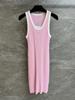 Bienes Nanyou de Shenzhen~25 Chaleco Rosa Estilo Chanel Manga Corta Casual Versátil Vestido sin Mangas Chaleco Estilo Chanel para Mujer