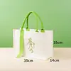 Bolsas de lona laminada personalizadas con logo y cinta, bolsas de compras publicitarias de alta gama, bolsas tridimensionales de mano