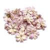 Flor de cabeza de flor de ciruelo artificial flor falsa flor de arreglo de boda decoración de pared de flores material hecho a mano DIY flor de sombrero flor de margarita pequeña