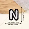 Parches bordados de letras inglesas en blanco y negro, mini, de venta caliente transfronteriza, con adhesivo termofusible para ropa, zapatos y sombreros, parches decorativos para planchar