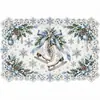 2027 Nuevo Mantel Individual de Encaje Navideño Mantel Hueco Decoración de Mesa Festiva Accesorios para el Hogar
