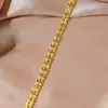 Pulsera Coreana de Doble Corazón de Venta Caliente Transfronteriza, Un Corazón y Una Mente, Oro Arena No Se Desvanece por Mucho Tiempo, Venta al por Mayor Caliente en Transmisiones en Vivo de Amazon