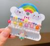 Pulsera Acrílica para Niños de Venta Caliente Transfronteriza con Cuentas a Mano Colorida de Dibujos Animados Fruta Niñita Versátil Juego de Joyería