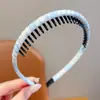 Diadema de Tela a Cuadros para Niñas con Dientes para Bebé, Lazo para el Cabello Antideslizante, Diadema Simple para Fijar Mechones Sueltos Infantiles, Nuevo