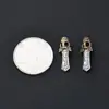 Contas de Discípulo Prata de Lei S925 Cobre Incrustado Acessórios Culturais Pulseira de Contas Soltas com Contas Estilo Chinês Acessórios de Cauda de Contas Pingente de Cauda de Prata