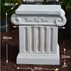 Columna Romana de Jardín Estilo Europeo Florero Alto Trofeo Grande Adorno de Entrada de Villa Patio Exterior Decoración de Pie