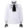 Ropa Nueva Estilo Primavera y Otoño 2026 Camisa Gótica Medieval para Hombre Capa Interior para Mujer Top de Color Sólido Manga Larga Ropa de Comercio Exterior