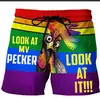 Pantalones de Playa para Hombre Divertidos Estampado 3D de Pavo de Pascua Bañador Plátano Burlón Pantalones Cortos Casuales Europeos y Americanos