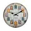 Fábrica de 16 pulgadas al por mayor explosiones transfronterizas reloj de pared retro de madera simple europeo reloj silencioso una generación de cabello