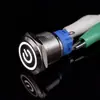 Interruptor de botón metálico con luz LED 16/19/22MM impermeable acero inoxidable autoblocante/autorreestablecimiento normalmente abierto pulsador