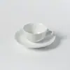 Conjunto Personalizado de Xícara e Pires de Café com Cabo Branco Puro, Xícara de Cerâmica para Casa, Xícara de Café da Manhã, Xícara para Chá da Tarde no Escritório, Copo para Beber