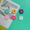 Pequeña margarita de resina para bricolaje, accesorios hechos a mano, crema, gel, pinza para el cabello, refrigerador, teléfono, concha, joyería, accesorios para el cabello, material