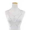 Cadena para el cuerpo sexy minimalista de estilo callejero, de venta caliente en verano europeo y americano, cadena para el pecho multicapa hueca, cadena para el cuerpo de moda trendy