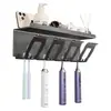 Portacepillos de dientes de pared estante para cepillos de dientes portavasos para cepillos de dientes almacenamiento de baño organizador de baño