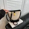 Bolsas de Mujer Transfronterizas 2026 Nueva Moda Primavera Tendencia Bolso de Mano Bolso Cubo Color Bloqueo Nicho Bolso de Hombro Cruzado