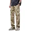 Pantalones Cargo de Marca de Moda Estilo Americano para Hombre, Pantalones Largos Holgados Rectos de Pierna Ancha para Primavera y Verano, Pantalones Largos Deportivos Casuales Geniales de Moda 2024