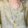 Collar Largo de Bellota de Madera Estilo Literario Bosque Retro para Mujer Diseño de Nicho Moda Accesorios Estilo Étnico Zen