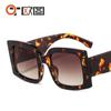 Gafas de Sol de Marco Grande Europeas y Americanas Coloridas Versátiles Personalizadas para Hombres y Mujeres Ventas Calientes Transfronterizas Estilo Ins Gafas de Sol de Marco Cuadrado 6936