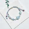 Pulsera de Cerámica Jingdezhen Nueva Pulsera de Cerámica Estilo Chino Joyería Hecha a Mano Cuerda Estilo Tíbet Puesto de Pulseras Jingdezhen