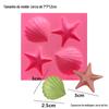 Molde de silicone em formato de concha série oceano 3D para sorvete faça você mesmo, molde de silicone para bolo com cola e açúcar