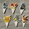 Tema Pikachu Pokémon Decoración de Fiesta de Cumpleaños Pokémon Traje Bandeja de Papel Globo Pancarta Tarjeta para Pastel