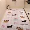Tapete de Piso de Arame Cortado com Desenho para Banheiro, Tapete de Piso Antiderrapante para Banheiro, Tapete de Pé Antiderrapante Fofo para Banheiro