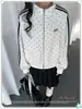 Sudadera cárdigan de punto con estampado de lunares estilo vintage americano, cuello alto, para mujer y hombre, chaqueta deportiva de otoño e invierno, estilo asiático ligero Y2K