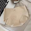 Cueca Feminina Antibacteriana 10A de Seda Gelo Cueca Feminina Sem Costura Pele de Leite Nude Cintura Média Virilha de Algodão Puro Tamanho Grande Meninas Atacado