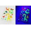 Pegatinas de Tatuaje Luminosas Fluorescentes Transfronterizas al por Mayor Pegatinas de Decoración para Fiestas Animales de Dibujos Animados Impermeables Temporales para Cara y Cuerpo