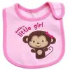 (Opcional) babero de bebé babero de bebé dokis babero de dibujos animados babero impermeable de tres capas en stock