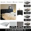 Cama de cuero minimalista italiana cama de cuero minimalista moderna cama de cuero de lujo ligero cama de cuero con capitoné de botones negros cama suave acolchada cuadrada cama de arte en cuero