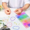 Cuentas de vidrio de colores para bisutería en una caja, cuentas pequeñas iridiscentes, juego completo de accesorios para aretes y collares de cuentas hechos a mano