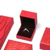 Caja de joyería de ángulo recto con patrón de ondas y estampado dorado Mengjinyuan, caja de embalaje para joyería de anillo y collar, artesanía de estampado dorado, papel especial