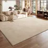 Tapete Sala de Estar Lavável Sem Lavagem Creme Estilo Wabi-Sabi Impermeável Quarto Sofá Chá Vários Dias Tapete Tianjin Instalação Completa Grande Área