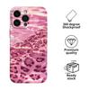 Estuche para iPhone 15 con Estampado de Leopardo Rosa y Efecto de Onda de Agua de Venta Caliente Transfronterizo Película para iPhone 17 Estuche Duro de Cobertura Total 18 Pro Max