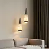 Serie de Lámparas Colgantes de Cristal de Vidrio en Forma de Cono de Lujo LED para Dormitorio, Mesita de Noche, Barra de Bar, Cabezal Único, Doble Cabezal, Luz Tricolor