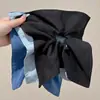 Cuerda para el pelo azul denim estilo literario retro coreano Bufanda cuadrada de alta elasticidad Accesorios para el pelo Goma para coleta