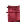 Bolsa con Cremallera Color Borgoña para Joyería, Bolsa de Almacenamiento para Joyería, Bolsita para Joyería, Bolsa para Guardar Regalo de Pulsera