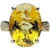 Nuevo anillo de citrino natural imitación diamante amarillo brillante vivo anillo de tesoro de color de apertura de partícula grande anillo femenino al por mayor