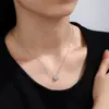 Bestseller de transmisión en vivo transfronteriza de Douyin: Collar de moissanita de burbuja D-color GRA en plata S925, una pieza ligera, lujosa y de moda para mujer