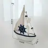 Decoração de veleiro estilo mediterrâneo para corredor, mesa, estante de livros Decoração com tema oceânico Adereços para decoração de mesa de casamento