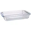 Molde rectangular de vidrio resistente al calor para hornear, molde transparente apto para microondas, fuente para pescado casera, cazuela de vidrio de borosilicato alto, plato para frutas