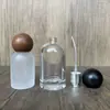 Em Estoque Frasco de Perfume de Vidro Transparente Fosco com Tampa de Rosca B259-30Ml50M, Frasco Vazio Recarregável com Borrifador de Pressão Cosmético