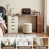 Mesa Estilo Cream para Uso Doméstico, Mesa de Estudo, Penteadeira para Quarto, Cômoda Integrada, Mesa de Maquiagem, Mesa de Computador de Cabeceira