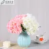 Flores Artificiales 3 Piezas 1 Ramo Hortensia Flores Falsas de Seda Flor Falsa Artificial Ramo de Hortensia Decoración de Mesa Auxiliar de Sala de Estar Arreglo Floral
